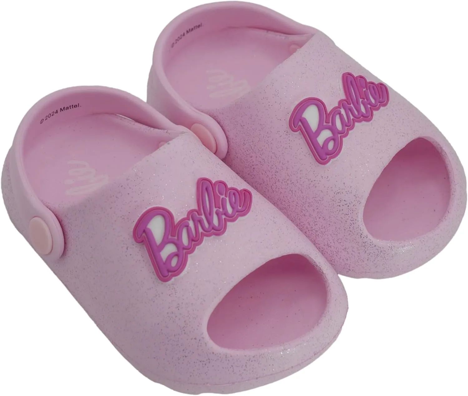 Barbie Toddler Girls' Cloud Slides - Cute & Comfy Slip-On Sandals for Summer, Pool, or Beach