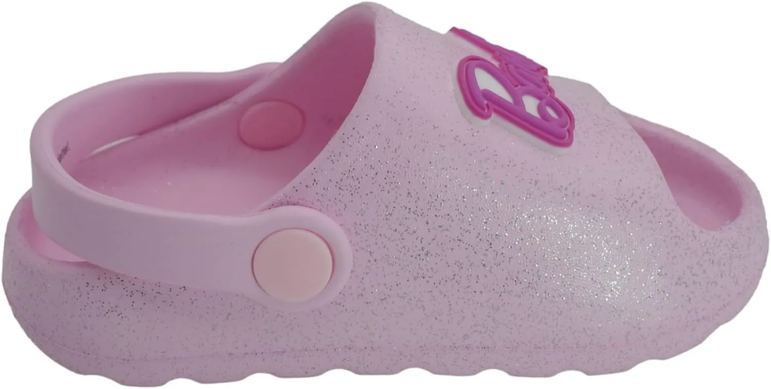 Barbie Toddler Girls' Cloud Slides - Cute & Comfy Slip-On Sandals for Summer, Pool, or Beach