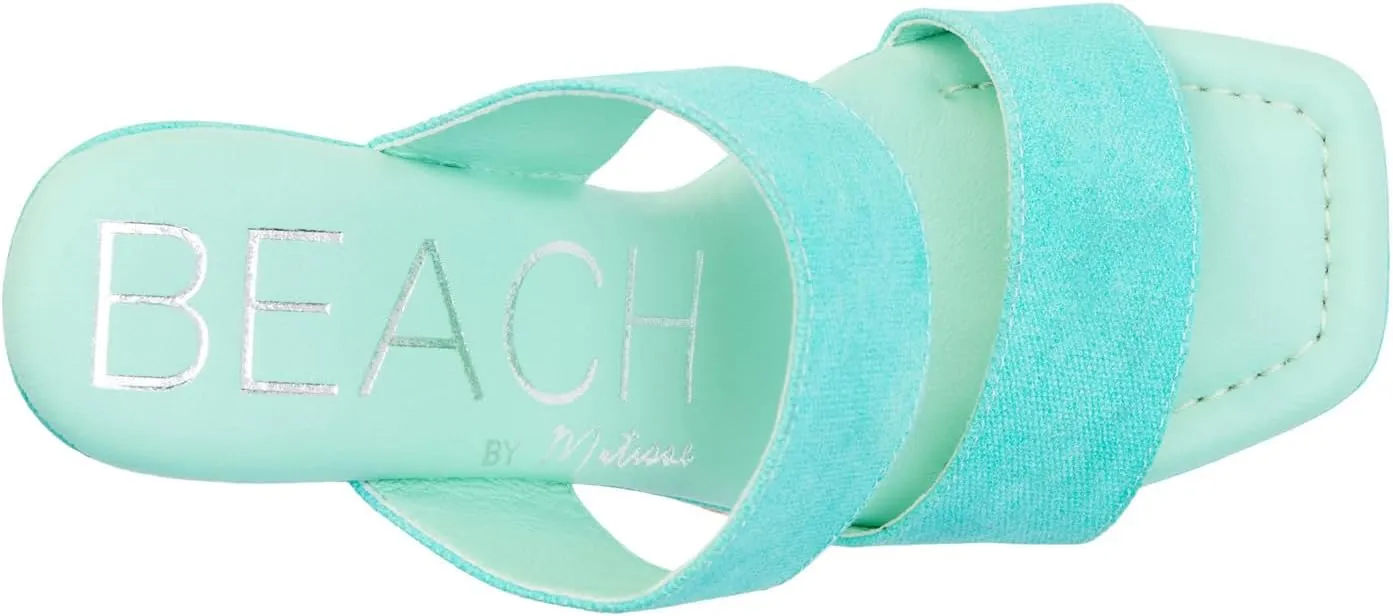 BEACH by Matisse Womens Gem Platform Block Casual Sandals Casual High Heel 3" & Up - Blue
