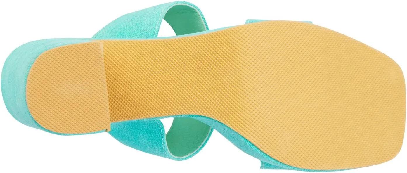 BEACH by Matisse Womens Gem Platform Block Casual Sandals Casual High Heel 3" & Up - Blue