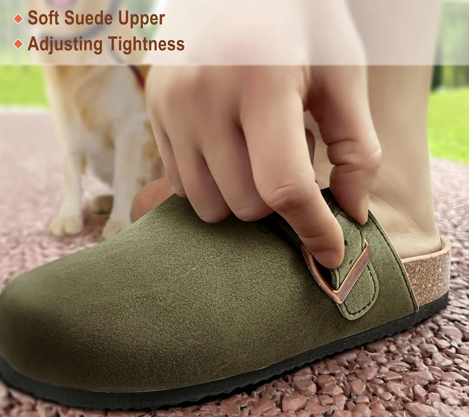 BULLIANT Comfort Clogs Slippers Sandals Nurse Work Shoes Unisex for Men Women with Cushioned Cork-Footbed