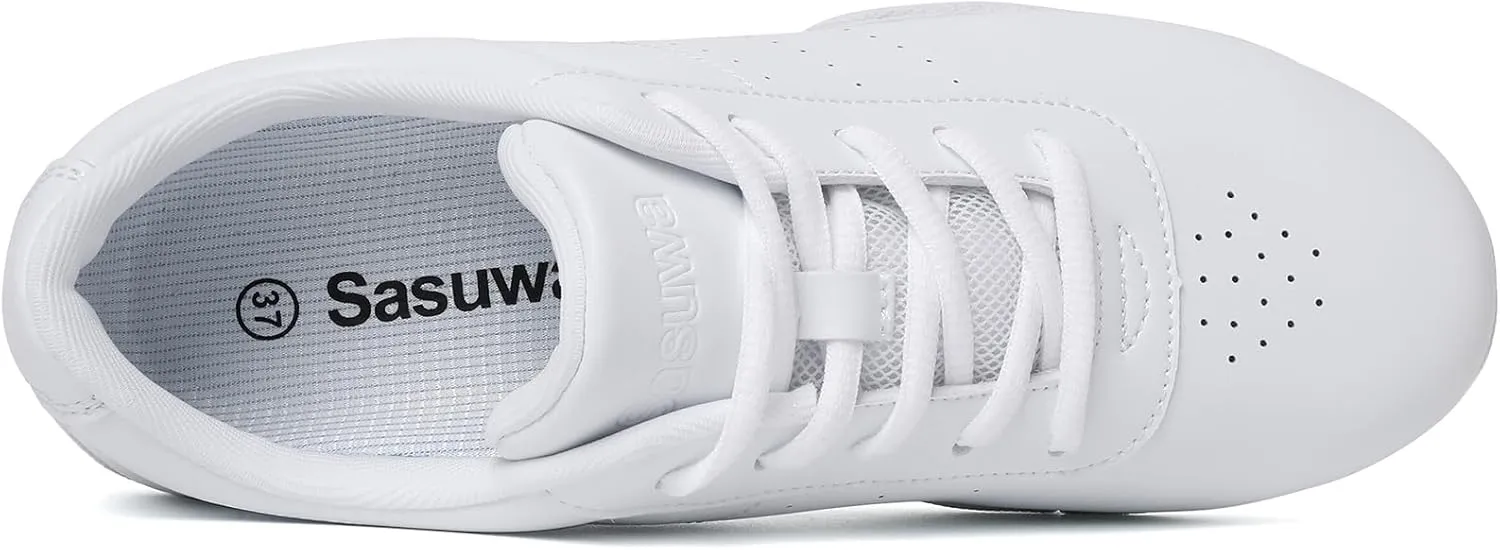 Cheer Shoes Girls White Cheerleading Dance Shoes Athletic Tennis Competition Sport Training Sneakers Youth Lightweight Cheer Shoes