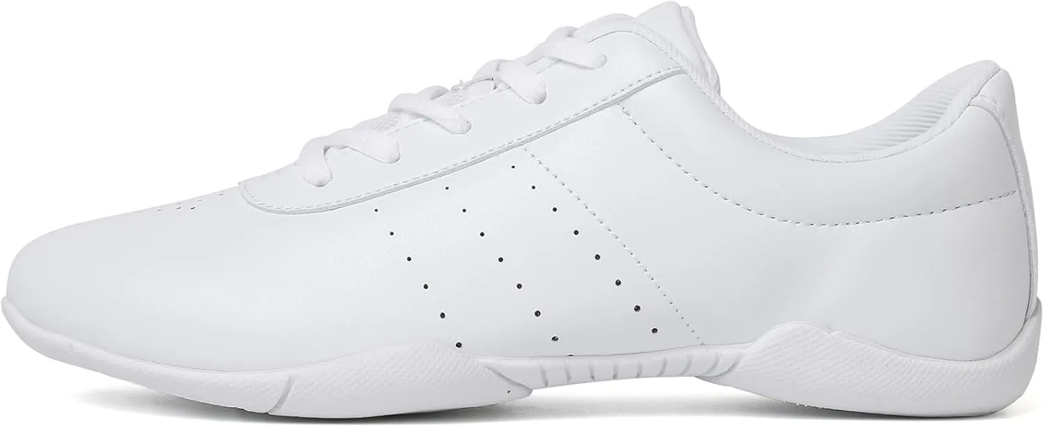 Cheer Shoes Girls White Cheerleading Dance Shoes Athletic Tennis Competition Sport Training Sneakers Youth Lightweight Cheer Shoes