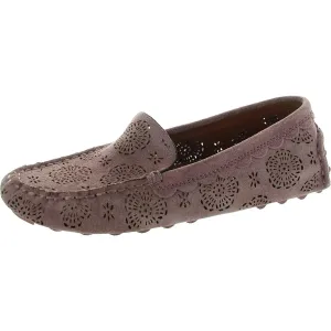 Coach Womens Perforated Faux Suede Flat Shoes