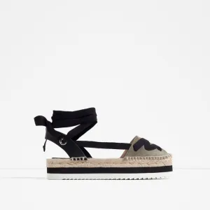 Eco-friendly technology ESPADRILLES Anniversary sale LEATHER LACE-UP