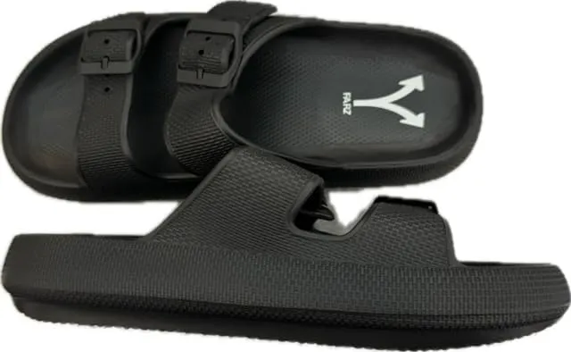Farz Recovery Slides - Sandals desgined to help recover from Heel Pain, Adjustable Straps, Podiatrist Recommended