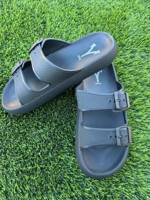Farz Recovery Slides - Sandals desgined to help recover from Heel Pain, Adjustable Straps, Podiatrist Recommended