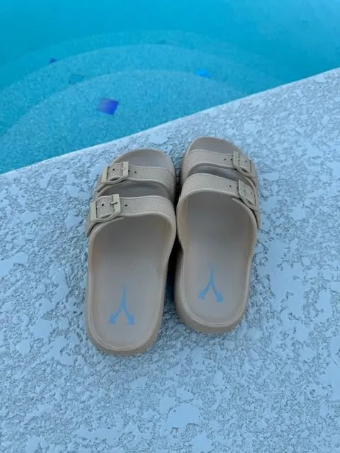 Farz Recovery Slides - Sandals desgined to help recover from Heel Pain, Adjustable Straps, Podiatrist Recommended