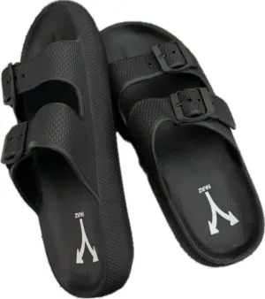 Farz Recovery Slides - Sandals desgined to help recover from Heel Pain, Adjustable Straps, Podiatrist Recommended