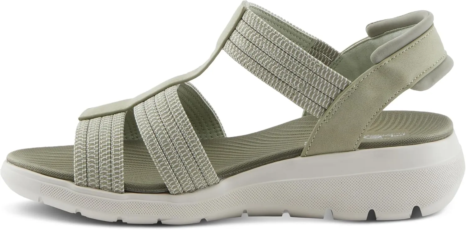 Flexus Women's CARDONA Ankle Strap Sandals – Comfortable Multi-Strap Design with Arch Support and Shock-Absorbent Outsole