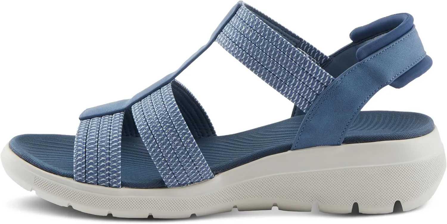 Flexus Women's CARDONA Ankle Strap Sandals – Comfortable Multi-Strap Design with Arch Support and Shock-Absorbent Outsole
