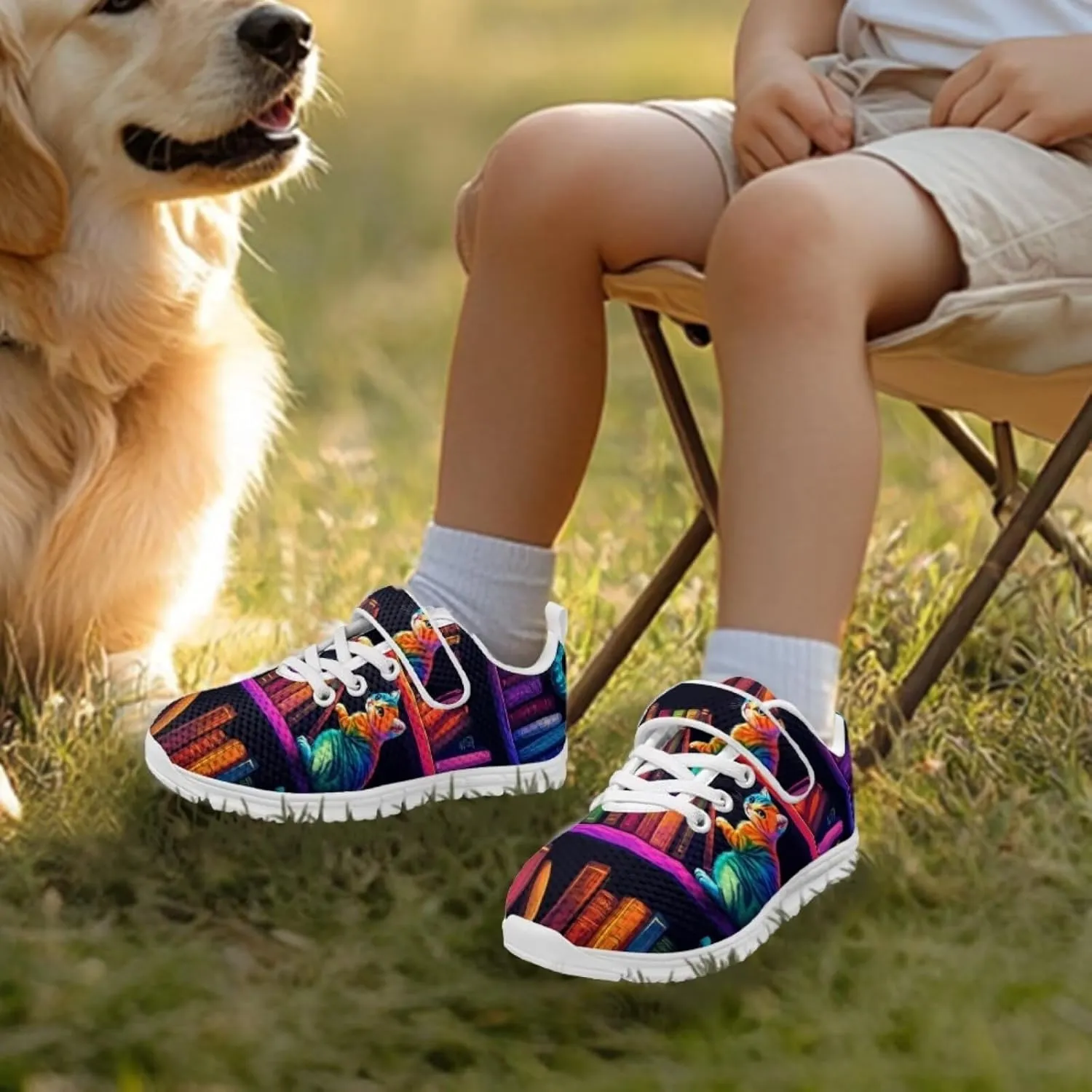 Forchrinse Tie Dye Ladybug Daisy Print Kids Sneakers for Boys Girls Ladybug Tennis Running Shoes for Little Kids Causal School Sport Sneakers Lightweight