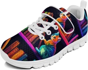Forchrinse Tie Dye Ladybug Daisy Print Kids Sneakers for Boys Girls Ladybug Tennis Running Shoes for Little Kids Causal School Sport Sneakers Lightweight