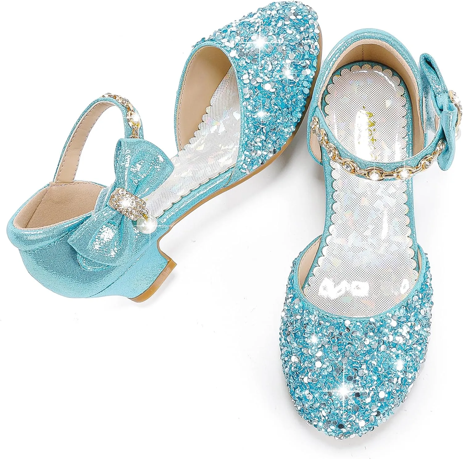 Girls Sandals Closed Toe Heels Wedding Party Girls Dress Shoes Toddler Little Big Kid