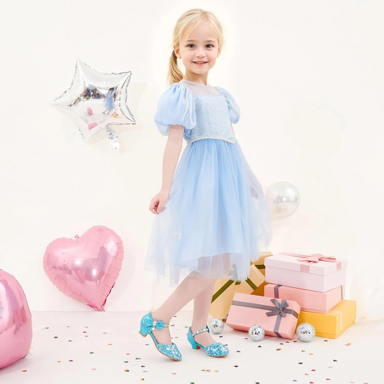 Girls Sandals Closed Toe Heels Wedding Party Girls Dress Shoes Toddler Little Big Kid