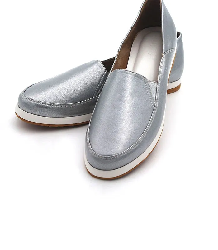 Gleam Platform Slip Onns Sliver
