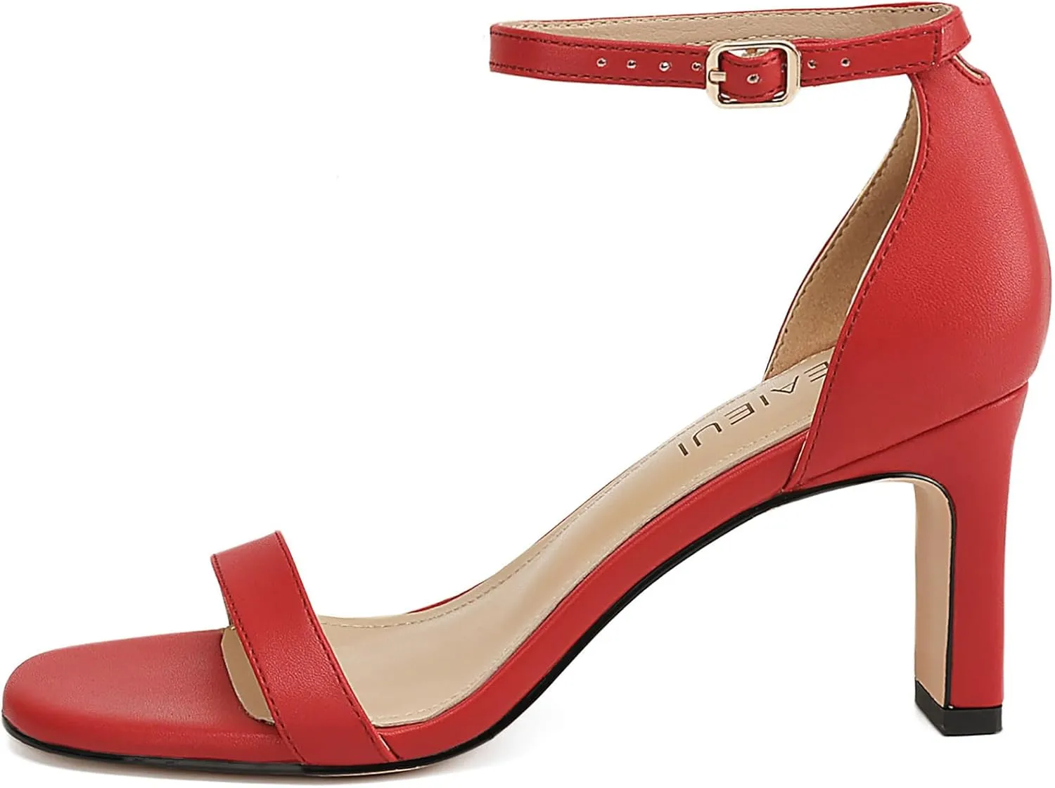 Heels for Women Round Toe Heeled Sandals Chunky High Heels with Ankle Strap Heels for Women Dressy Block Heels