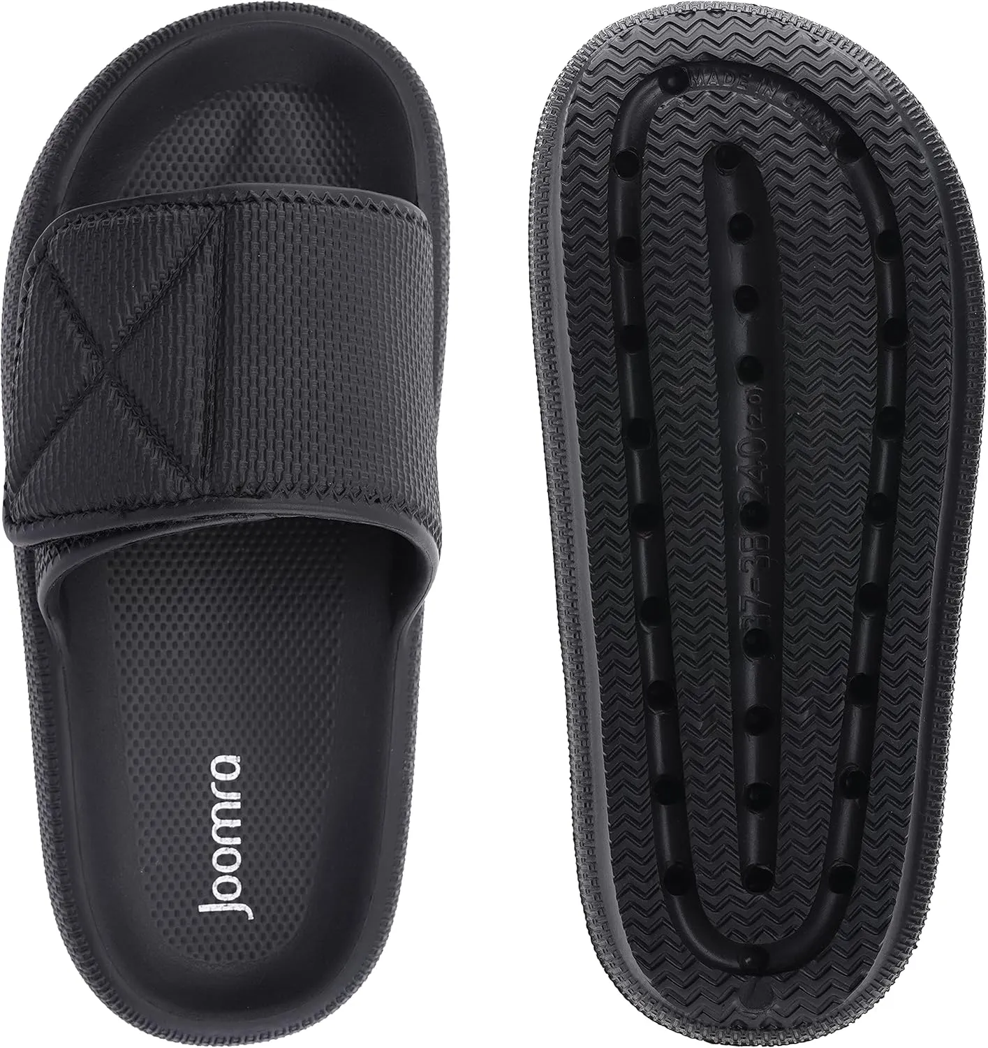 Joomra Slides for Women and Men Recovery Pillow Slippers Diabetic Sandals | Adjustable Strap | Dual Cushioned Thick Sole
