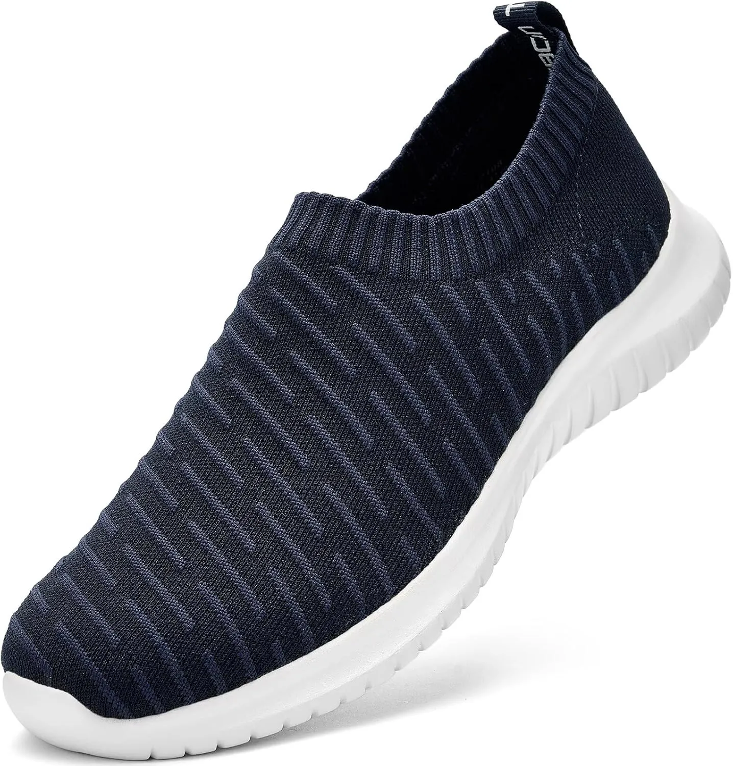 konhill Men's Athletic Walking Shoes - Lightweight Casual Knit Slip on Sneakers