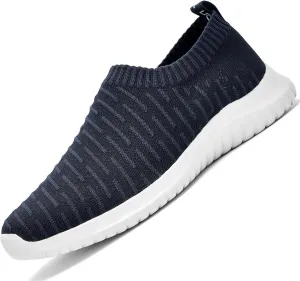 konhill Men's Athletic Walking Shoes - Lightweight Casual Knit Slip on Sneakers