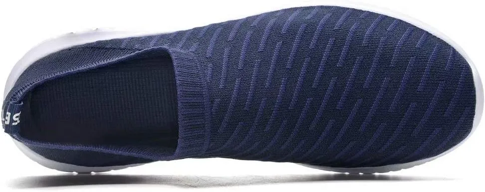 konhill Men's Athletic Walking Shoes - Lightweight Casual Knit Slip on Sneakers