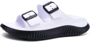 KuaiLu Womens Recovery Sandals With Comfortable Plantar Fasciitis Arch Support, Orthotic Adjustable Thick Cushion Sport Slides Reduces Stress on Feet, Joints & Back Post-Exercise
