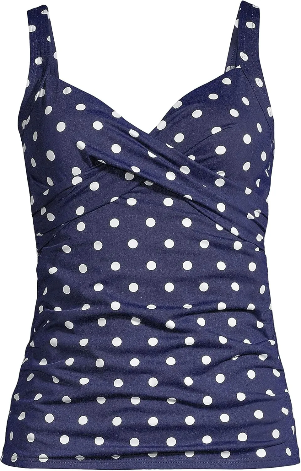 Lands' End Women's Wrap Underwire Tankini Top Swimsuit