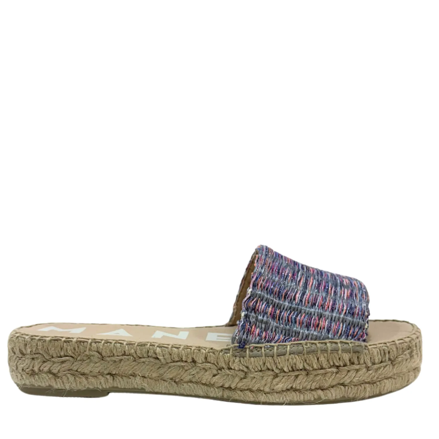 MANEBI RAFFIA STRIPES DOUBLE SOLE SANDALS