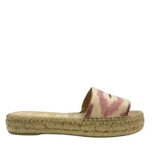 MANEBI RAFFIA STRIPES DOUBLE SOLE SANDALS