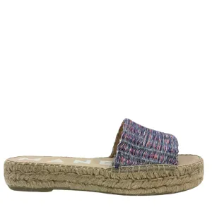 MANEBI RAFFIA STRIPES DOUBLE SOLE SANDALS
