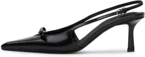 MAVMAX Slingback Heels for Women Kitten Heels with Bow Pointed Close Toe Pumps Dress Party Heeled Sexy Wedding Shoes
