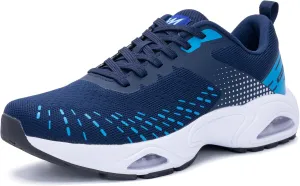 Men Running Shoes with Dual cushionings Breathable Lightweight Tennis Walking Sneakers Memory Foam Athletic Sport Shoes