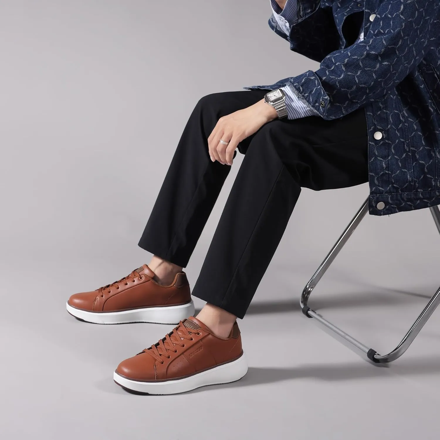 Mens Casual Shoes Fashion Dress Sneakers Lightweight Comfortable Lace-up Shoes