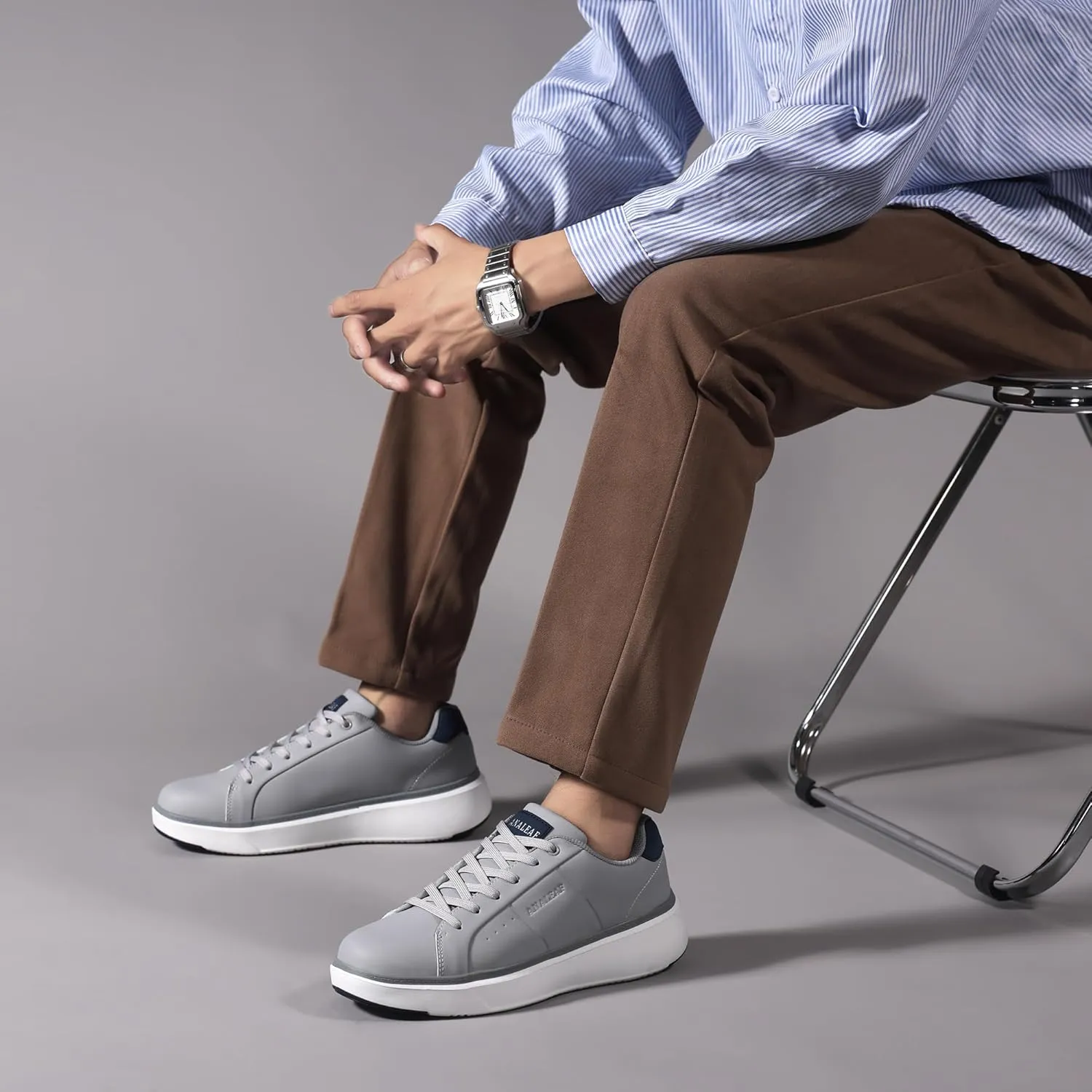 Mens Casual Shoes Fashion Dress Sneakers Lightweight Comfortable Lace-up Shoes