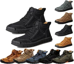 Mens Leather Casual Shoes Comfortable Fashion Sneakers Loafers Lightweight Dress Walking Driving Shoes for Men Comfortable Handmade Leather Boots – Waterproof