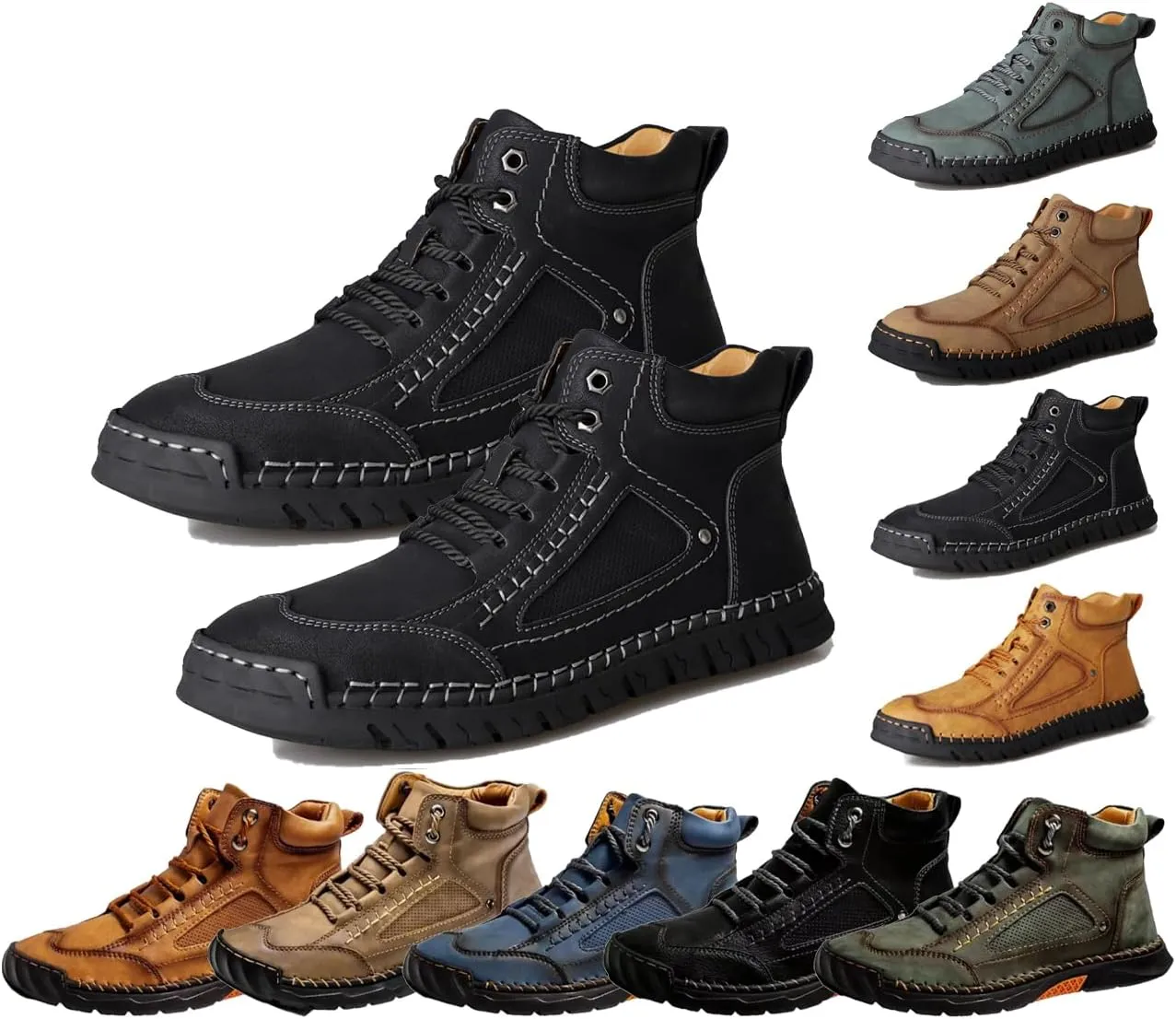 Mens Leather Casual Shoes Comfortable Fashion Sneakers Loafers Lightweight Dress Walking Driving Shoes for Men Comfortable Handmade Leather Boots – Waterproof
