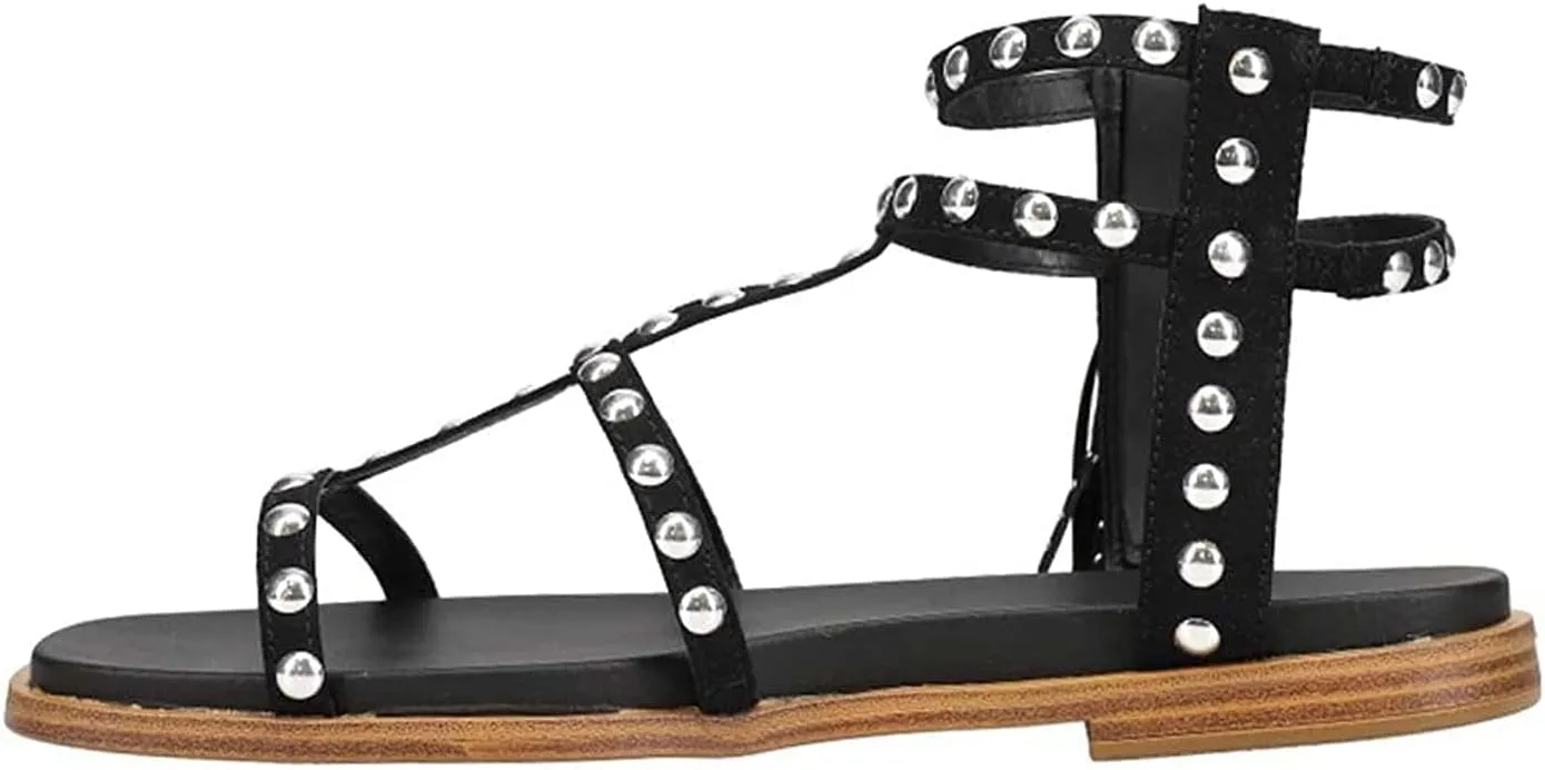 MIA Womens Kathalina Studded Gladiator Casual Sandals Casual - Black