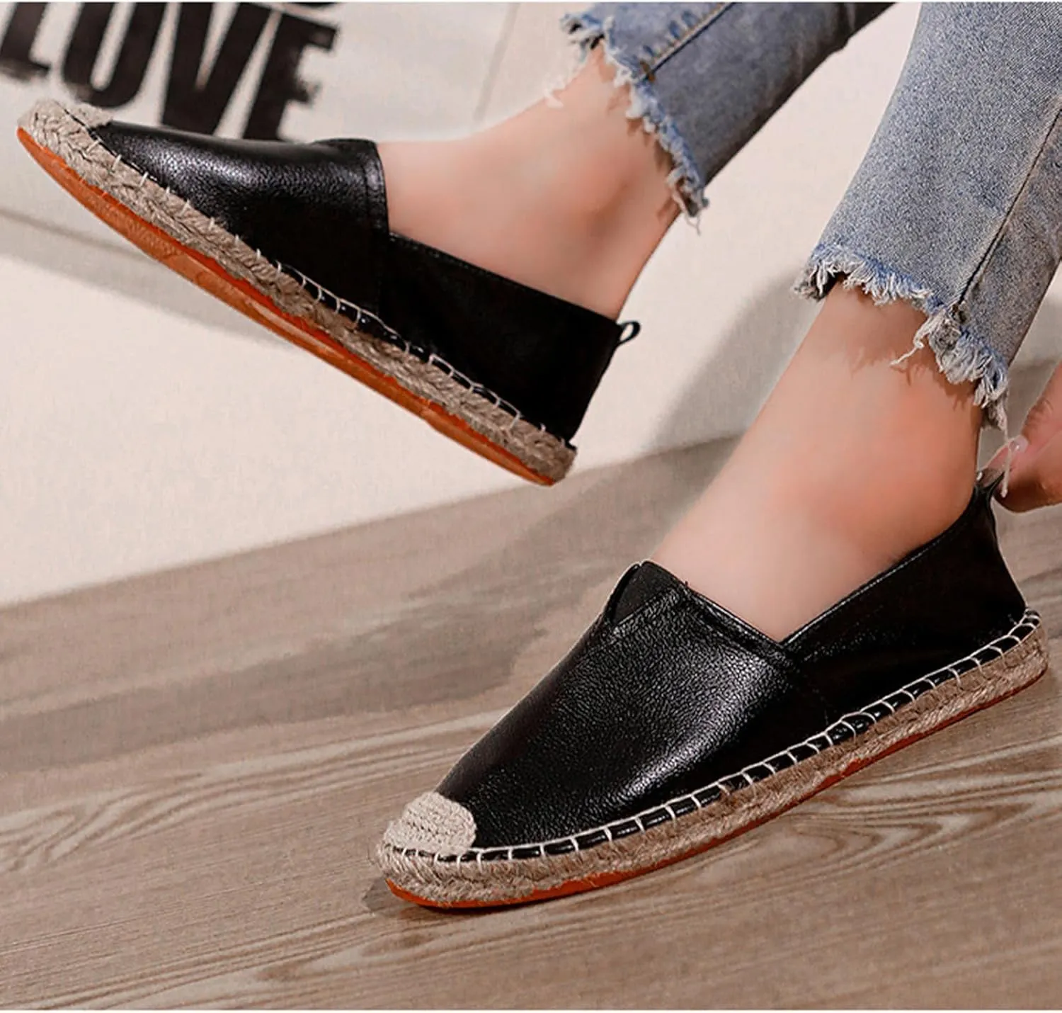 MILDSEVEN Men's Traditional Chinese Casual Canvas, Handmade Classical Soft Loafers, Breathable Pull On Casual Shoes