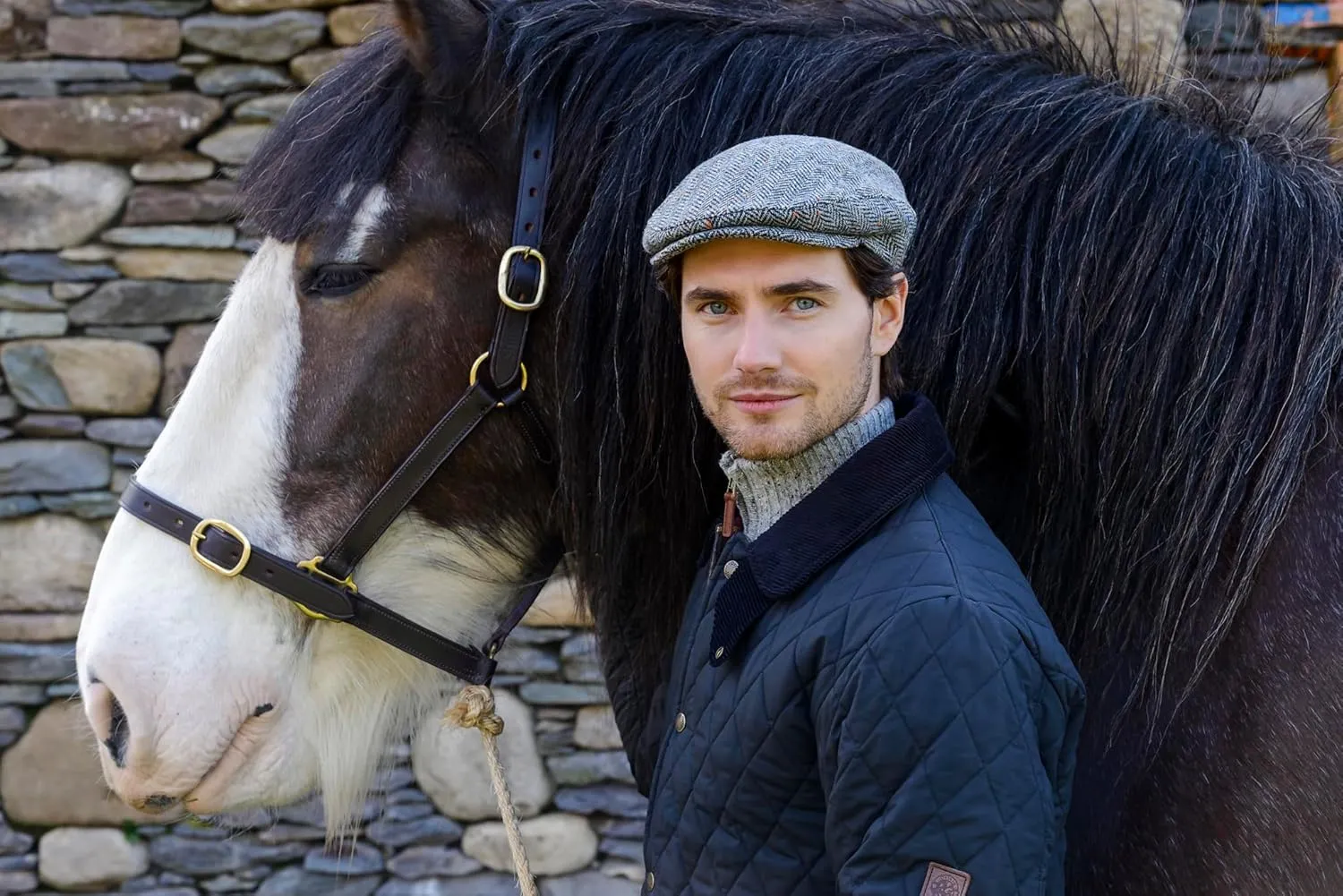 Mucros Weavers Irish Trinity Flat Cap for Men Newsboy Hat