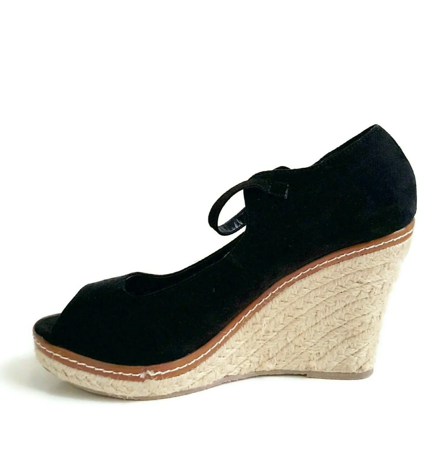 New Modcloth "You Know the Espadrille Wedge in Black", Size 10, Originally $49.99