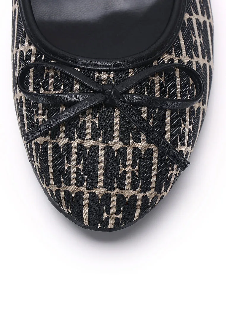 Patrice Comfy Fit Footbed Microfiber Leather Flats & Ballerina In Black