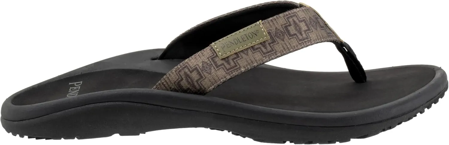 PENDLETON Men's Sandals with Cushioned EVA Insole Pattern, Microfiber Lining, Flexible Rubber Sole, 1/2" Heel