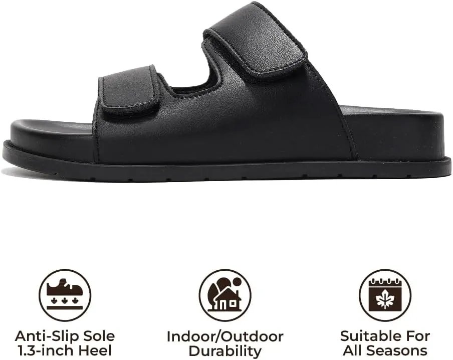 Project Cloud Platform Summer Sandals for Women 2025 - Comfortable and Adjustable Straps Summer Slides with Memory Foam Insole - Non-Slip Casual Womens Sandals