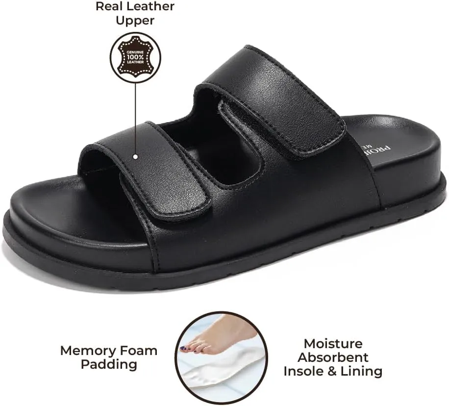 Project Cloud Platform Summer Sandals for Women 2025 - Comfortable and Adjustable Straps Summer Slides with Memory Foam Insole - Non-Slip Casual Womens Sandals