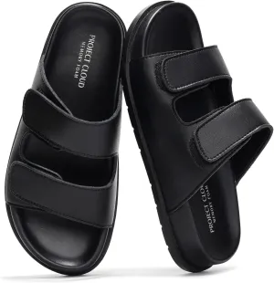 Project Cloud Platform Summer Sandals for Women 2025 - Comfortable and Adjustable Straps Summer Slides with Memory Foam Insole - Non-Slip Casual Womens Sandals