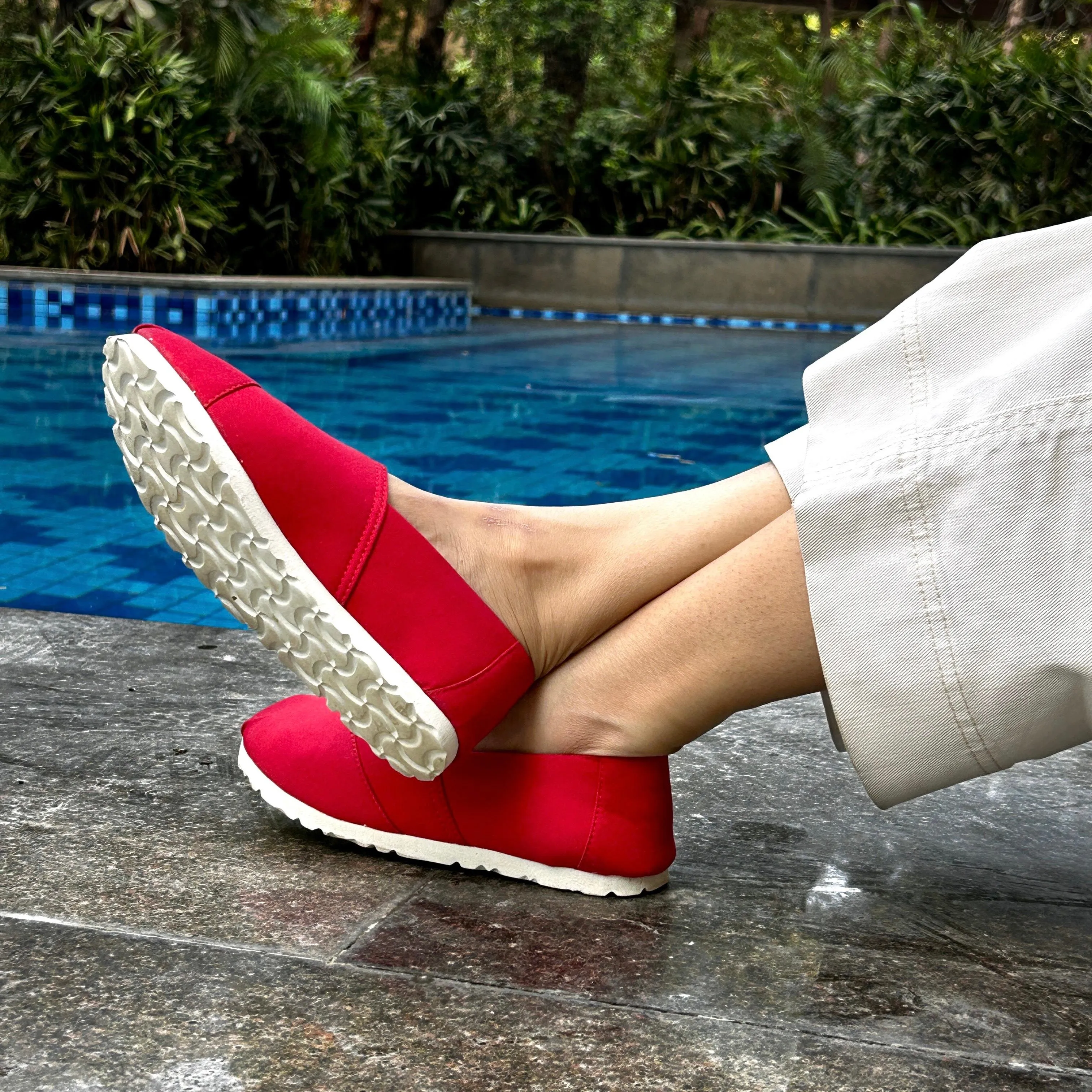 Red Casual Canvas Shoes
