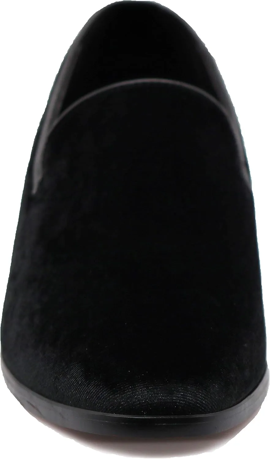 SPT03 Men's Vintage Plain Velvet Dress Loafers Slip On Shoes Classic Tuxedo Dress Shoes