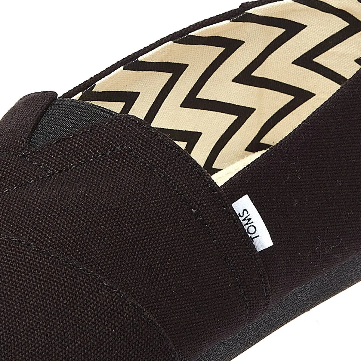 TOMS Alpargata Cotton Canvas Mens Black / Black Espadrilles