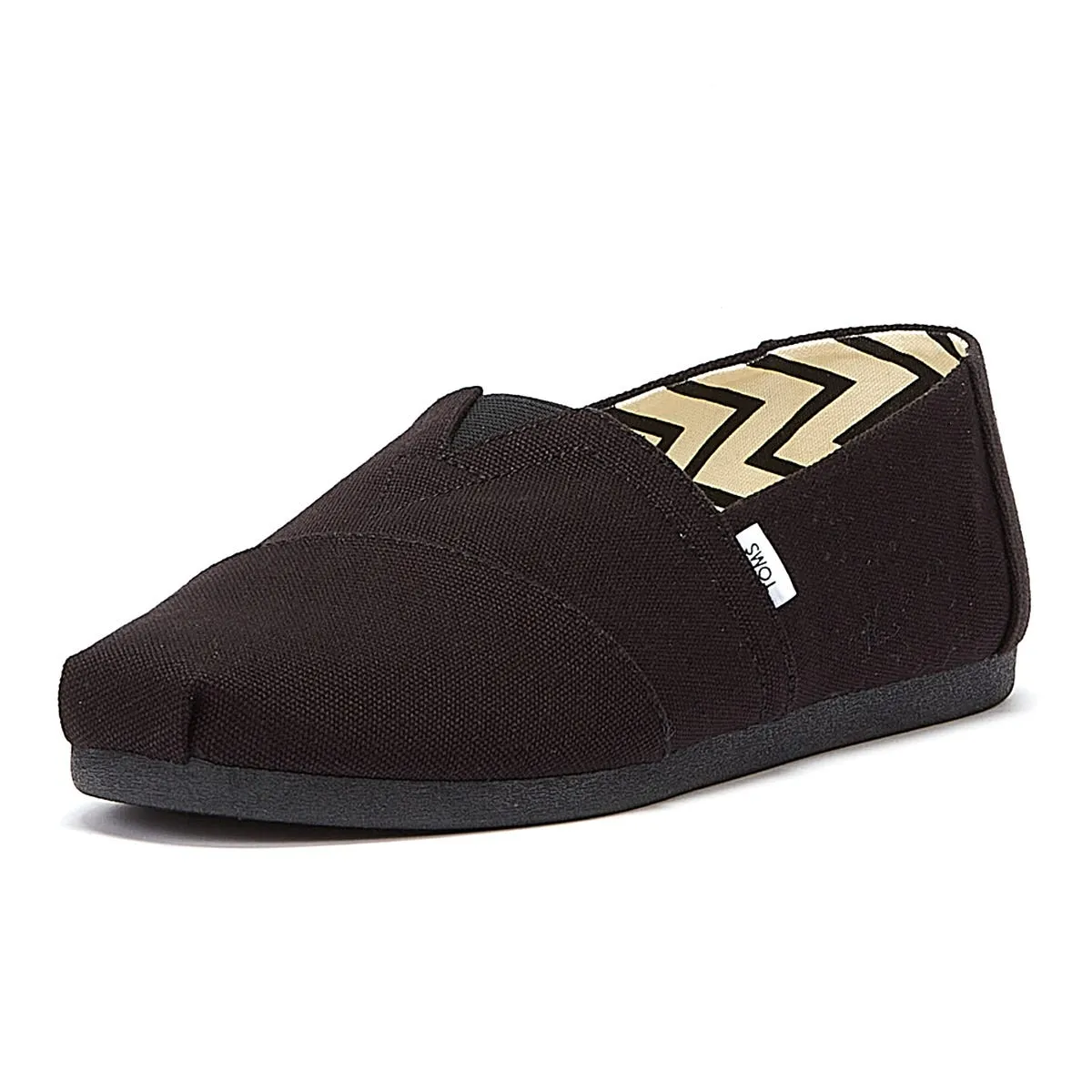 TOMS Alpargata Cotton Canvas Mens Black / Black Espadrilles