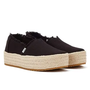 TOMS Canvas Valencia Espadrilles Femmes Black Sandal
